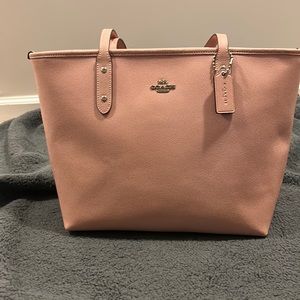 Pink Coach City Tote. New. Never used.